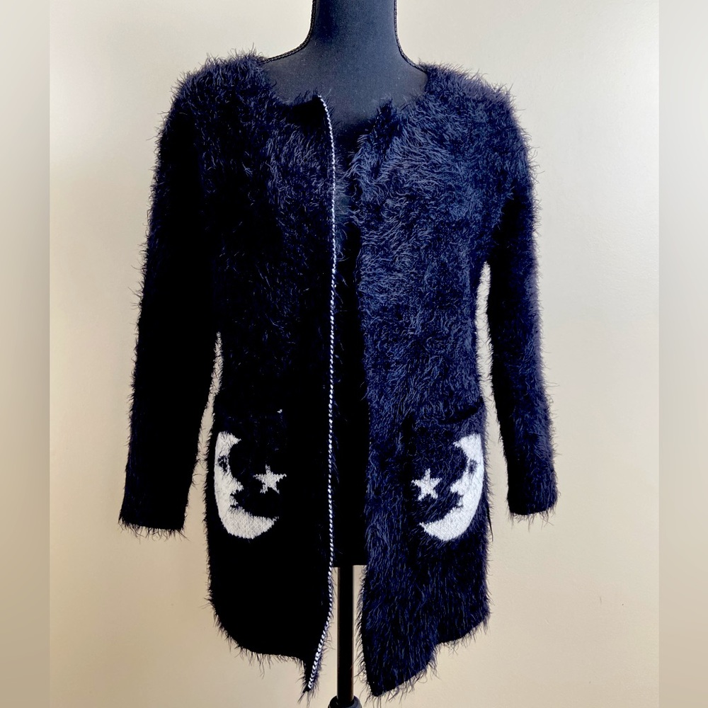 Fuzzy Moon Cardigan